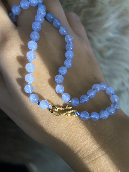 Dewdrops Necklace ⋄ Blue Lace Agate