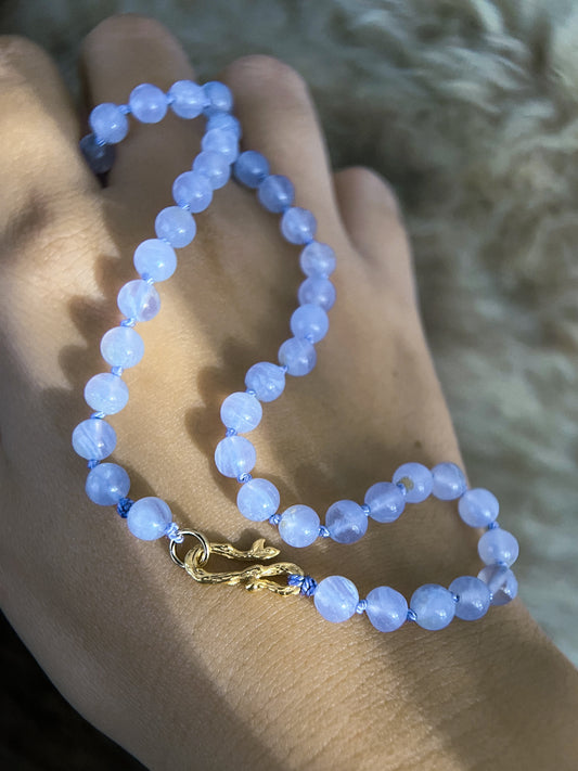 Dewdrops Necklace ⋄ Blue Lace Agate
