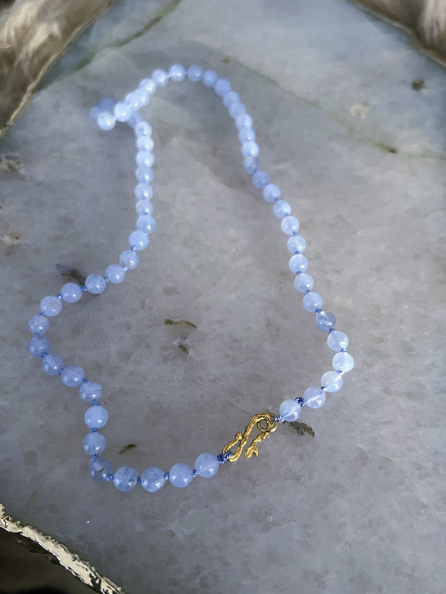 Dewdrops Necklace ⋄ Blue Lace Agate