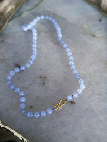 Dewdrops Necklace ⋄ Blue Lace Agate