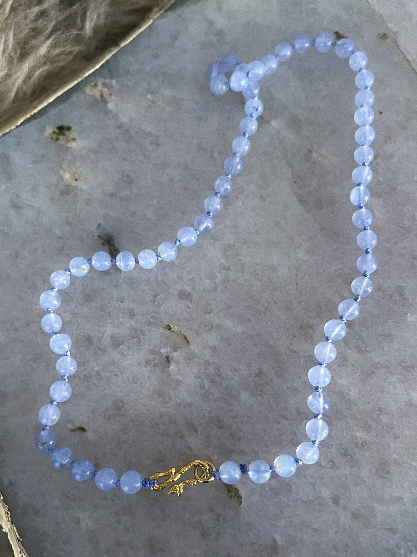 Dewdrops Necklace ⋄ Blue Lace Agate