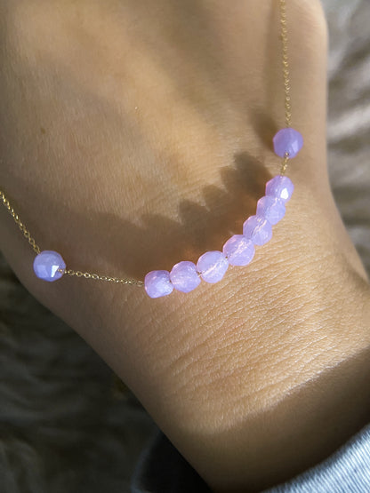 Dewdrops Necklace ⋄ Lavender Moon Quartz