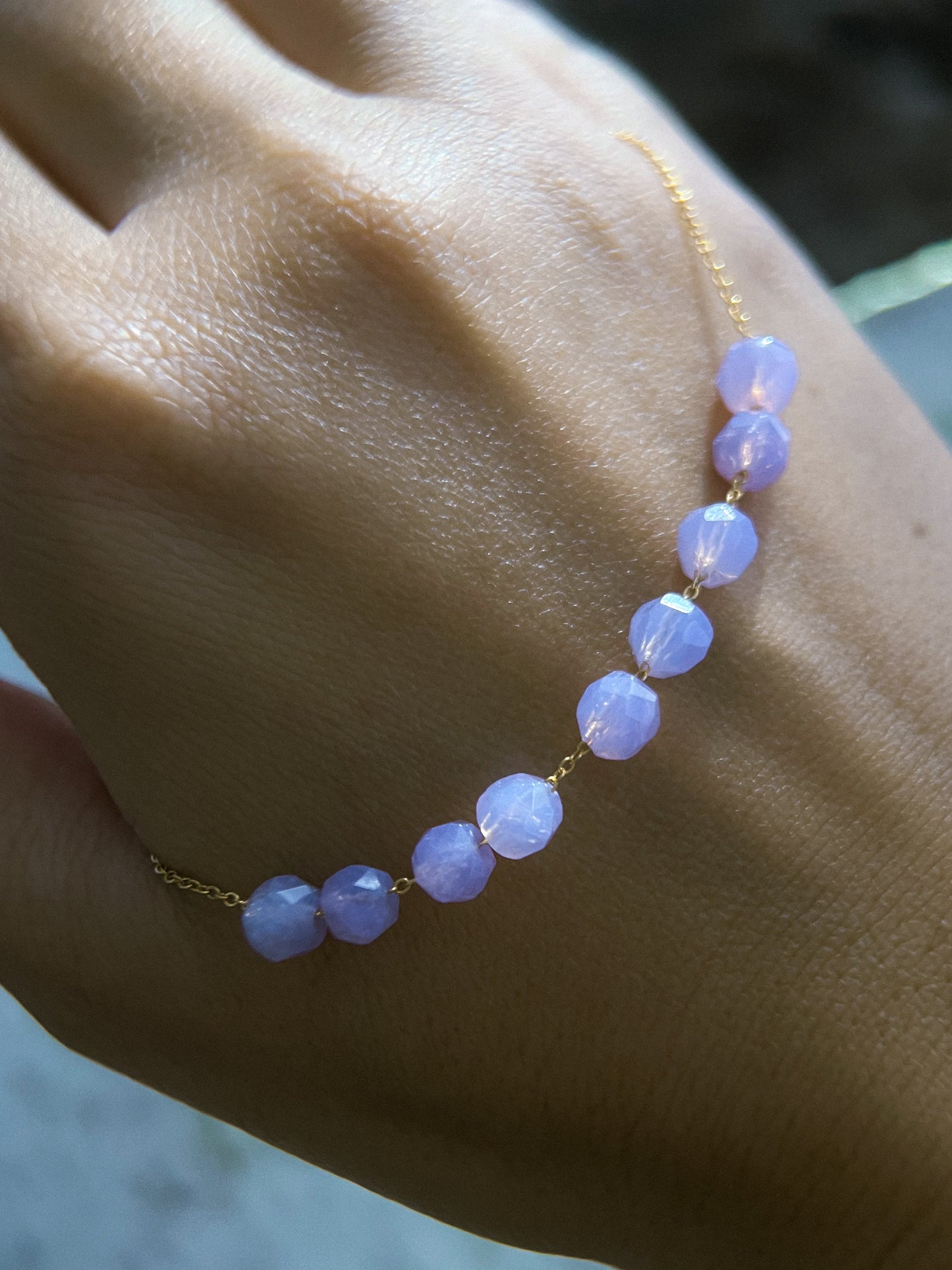 Dewdrops Necklace ⋄ Lavender Moon Quartz