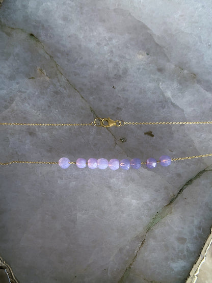 Dewdrops Necklace ⋄ Lavender Moon Quartz