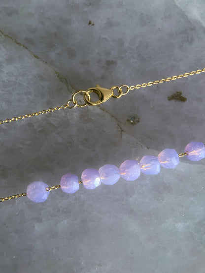 Dewdrops Necklace ⋄ Lavender Moon Quartz