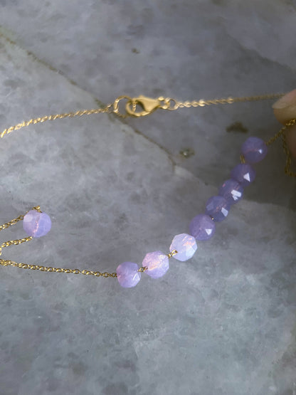 Dewdrops Necklace ⋄ Lavender Moon Quartz