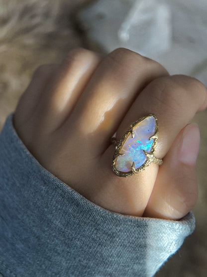Unicorn Ring ⋄ Australian Opal ⋄ size 7.5