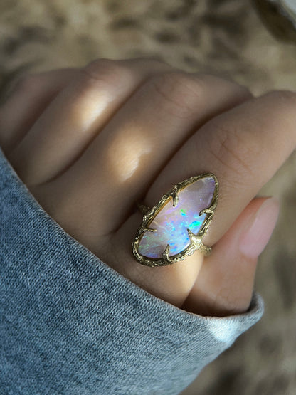 Unicorn Ring ⋄ Australian Opal ⋄ size 7.5
