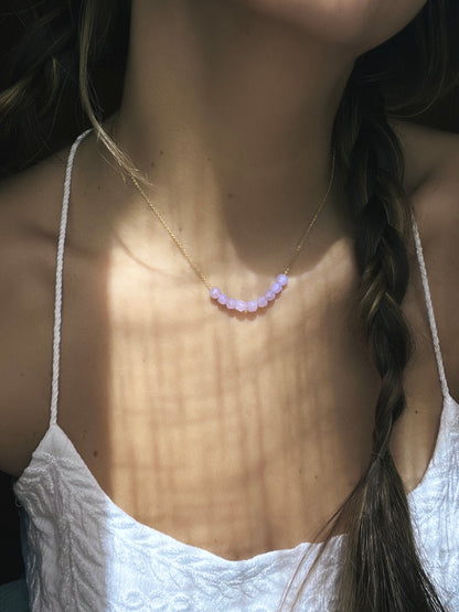 Dewdrops Necklace ⋄ Lavender Moon Quartz