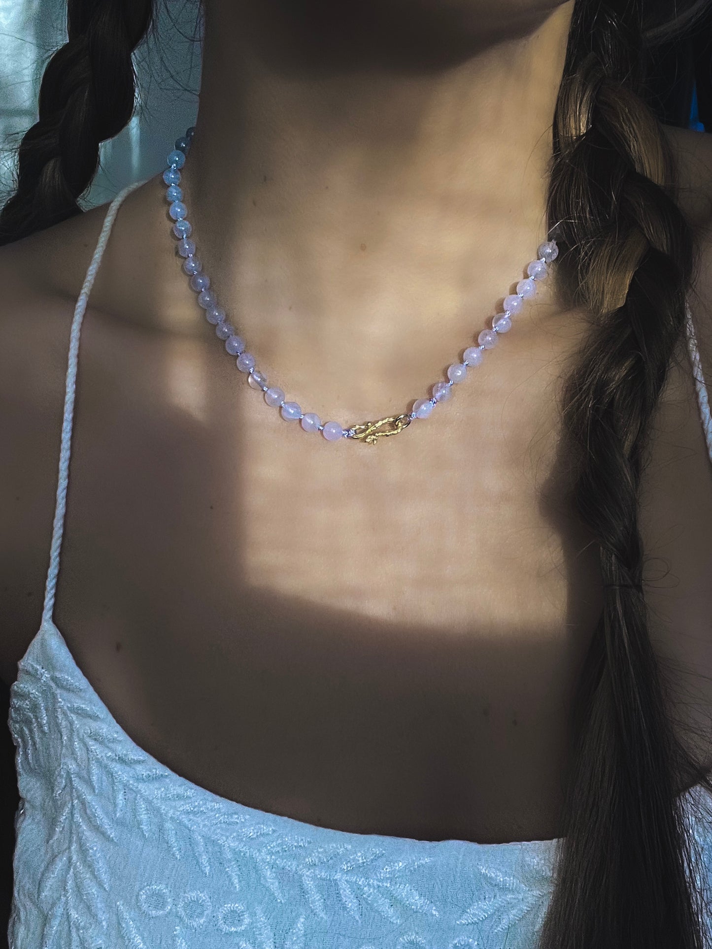Dewdrops Necklace ⋄ Blue Lace Agate