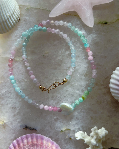 Gem Candy Necklace ⋄ Ice Cream Tourmaline & Pearl