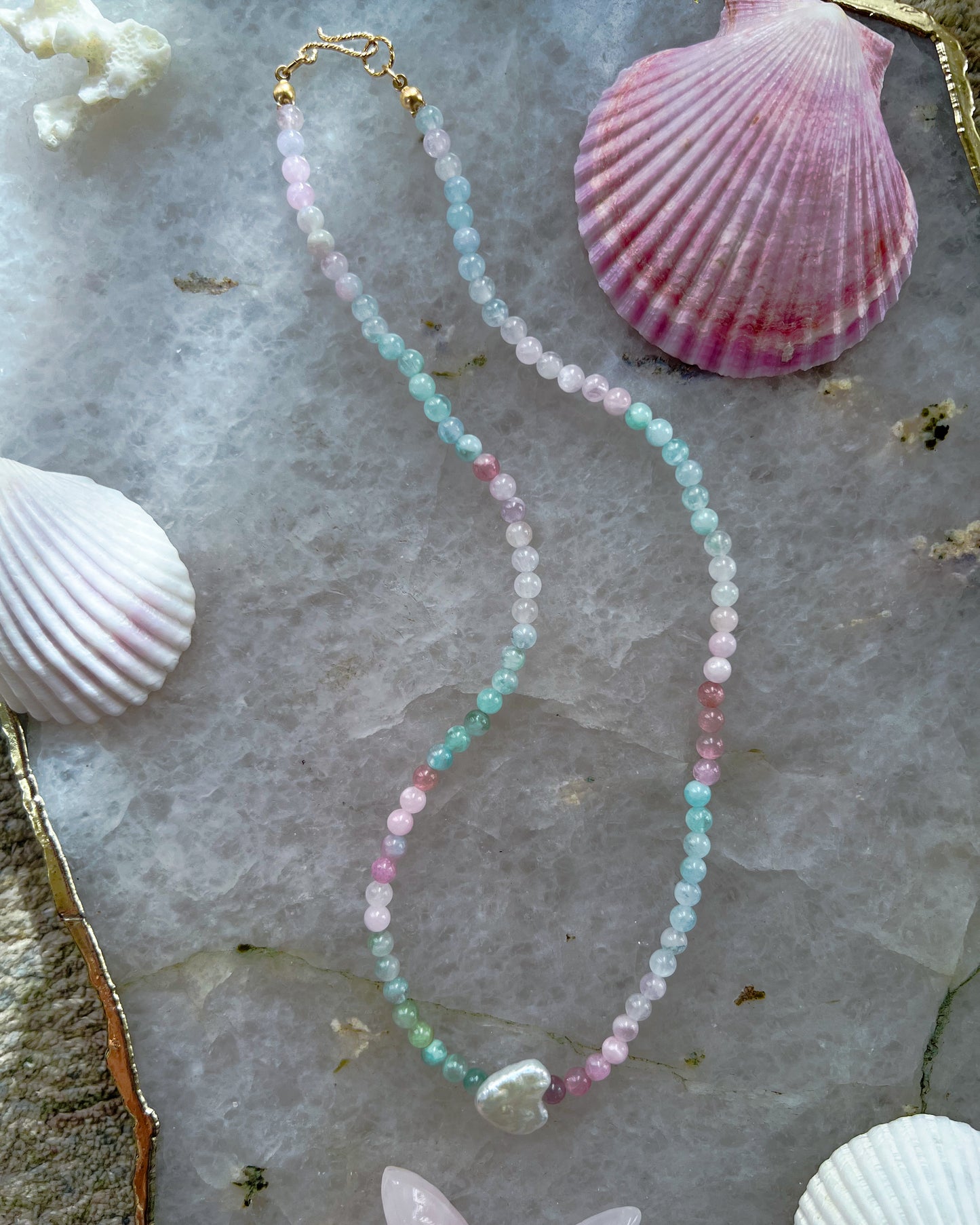Gem Candy Necklace ⋄ Ice Cream Tourmaline & Pearl