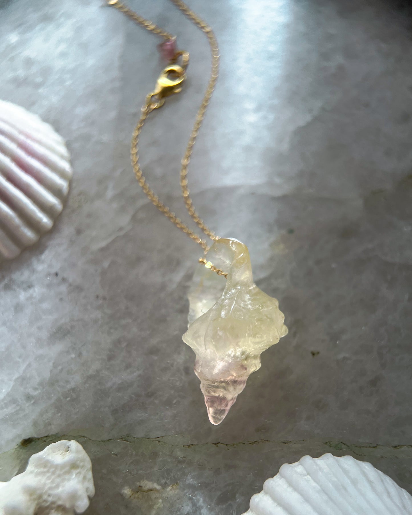 Sereia Necklace ⋄ Yellow Pink Fluorite