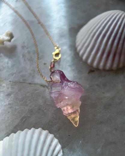 Sereia Long Necklace ⋄ Purple Yellow Fluorite