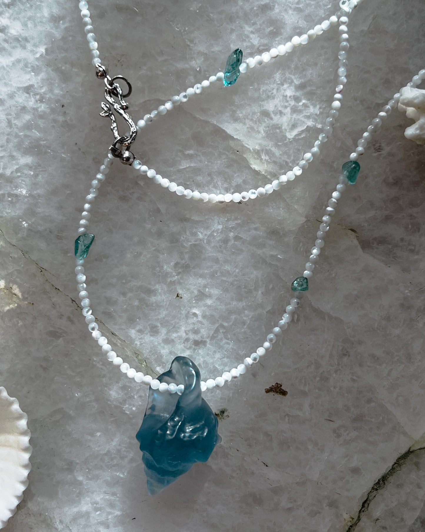 Sereia Long Necklace ⋄ Teal Fluorite