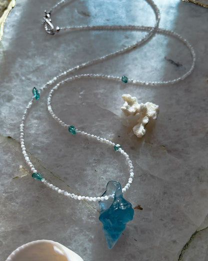 Sereia Long Necklace ⋄ Teal Fluorite