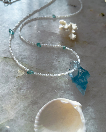 Sereia Long Necklace ⋄ Teal Fluorite