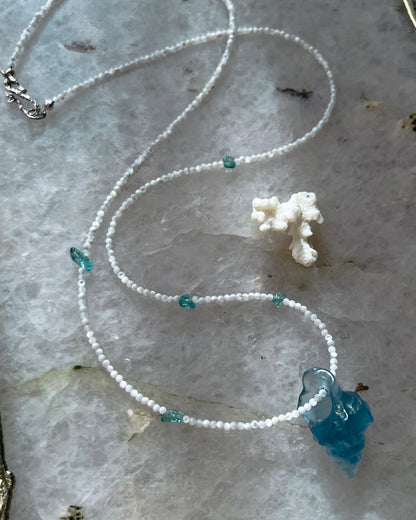 Sereia Long Necklace ⋄ Teal Fluorite