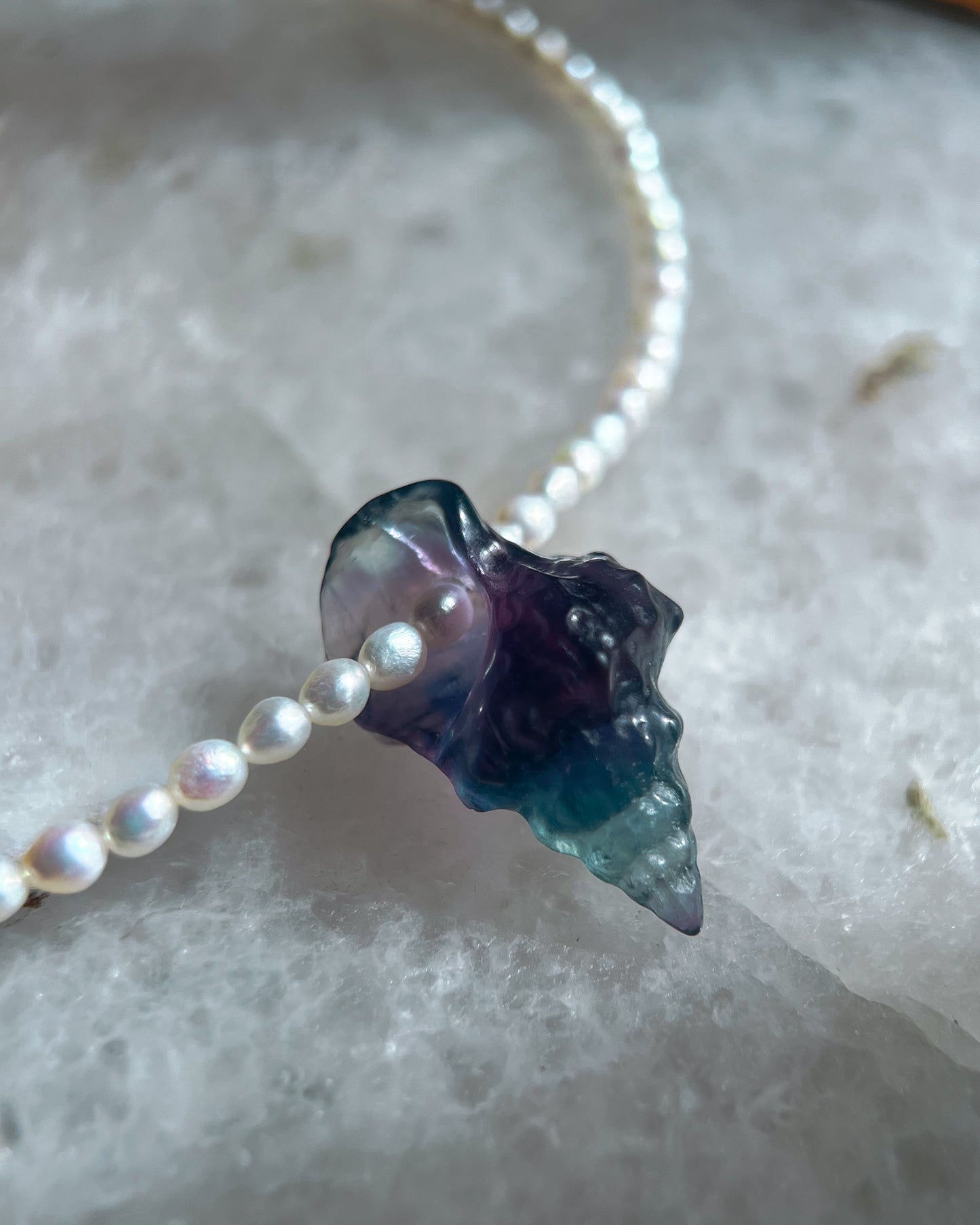 Sereia Necklace ⋄ Purple Teal Fluorite