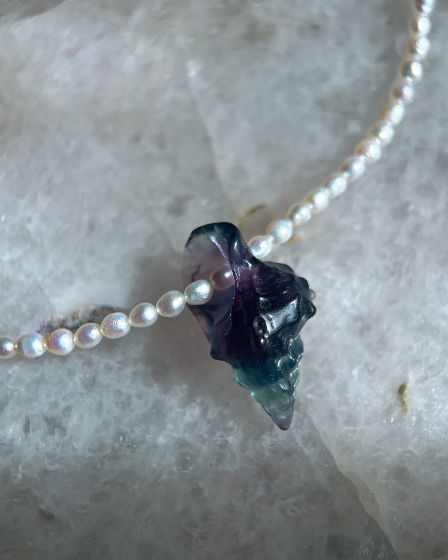 Sereia Necklace ⋄ Purple Teal Fluorite