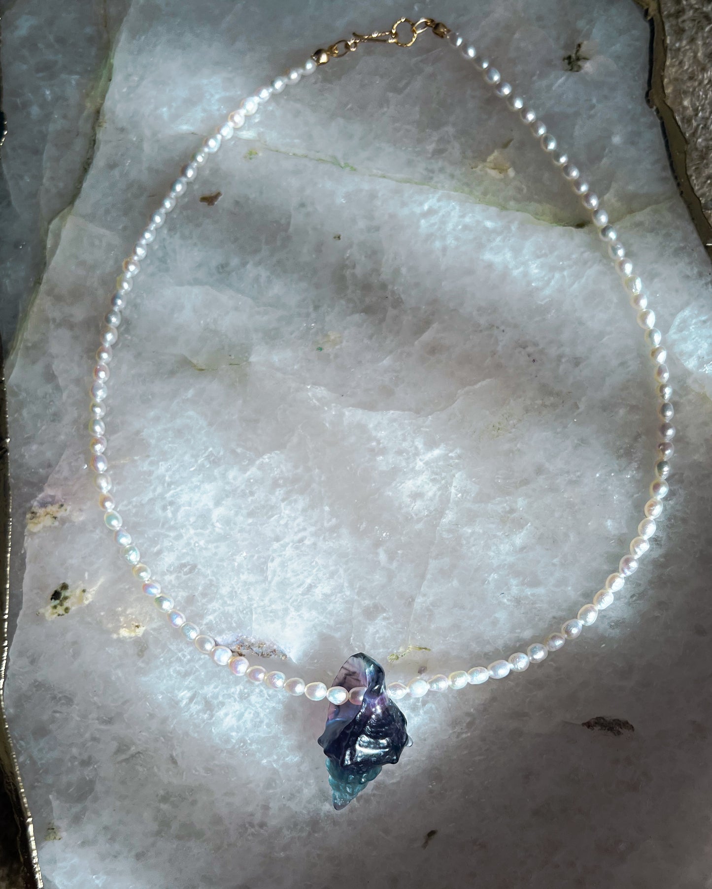 Sereia Necklace ⋄ Purple Teal Fluorite