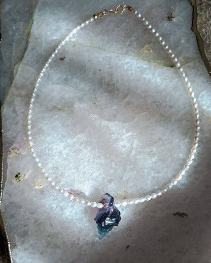 Sereia Necklace ⋄ Purple Teal Fluorite