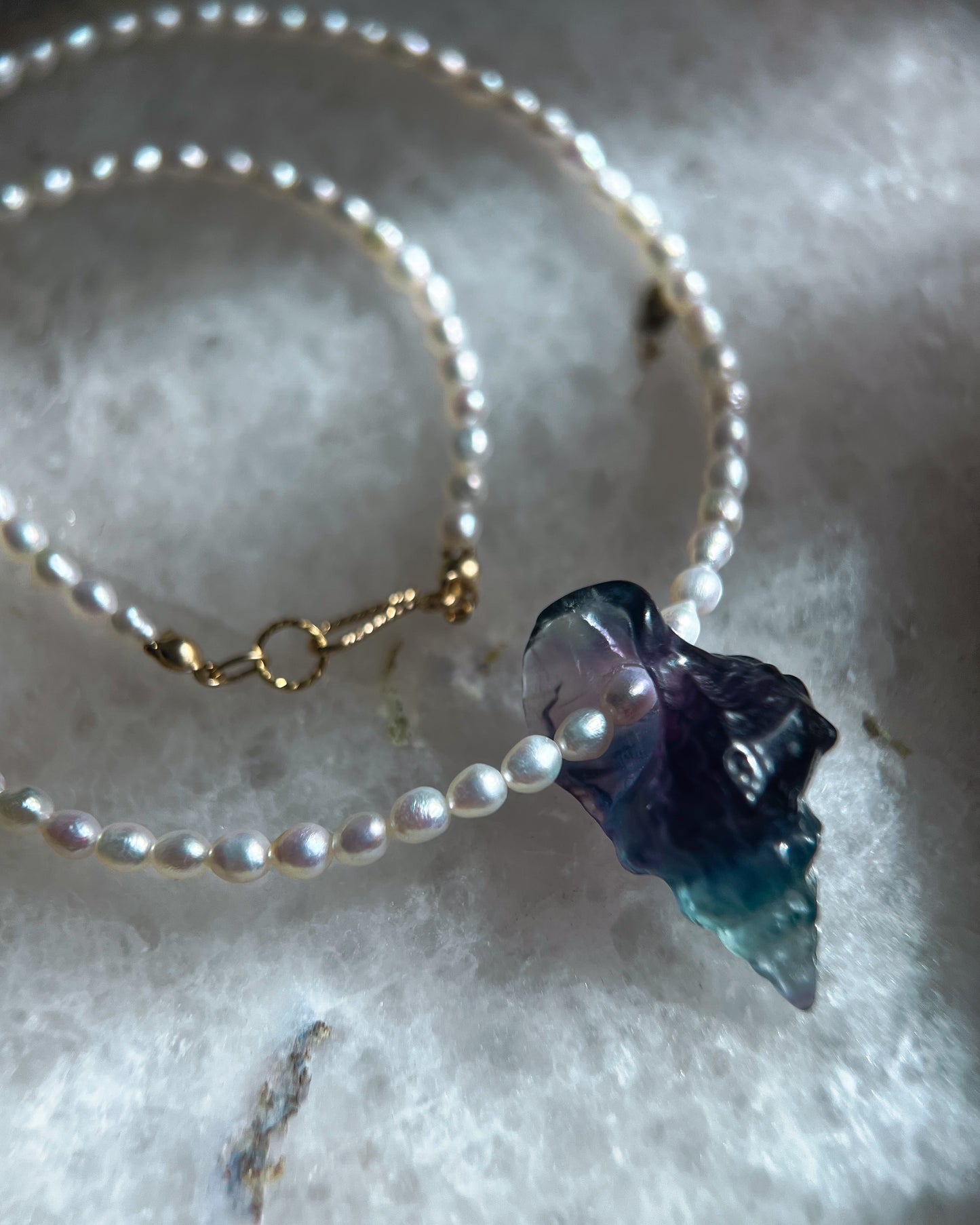 Sereia Necklace ⋄ Purple Teal Fluorite