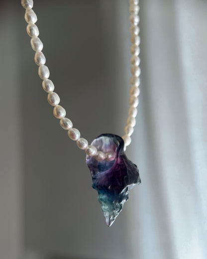 Sereia Necklace ⋄ Purple Teal Fluorite