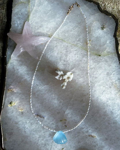 Daughter of the Sea Necklace ⋄ Aquamarine & Freshwater Pearls