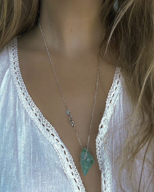 Sereia Long Necklace ⋄ Mint Green Fluorite