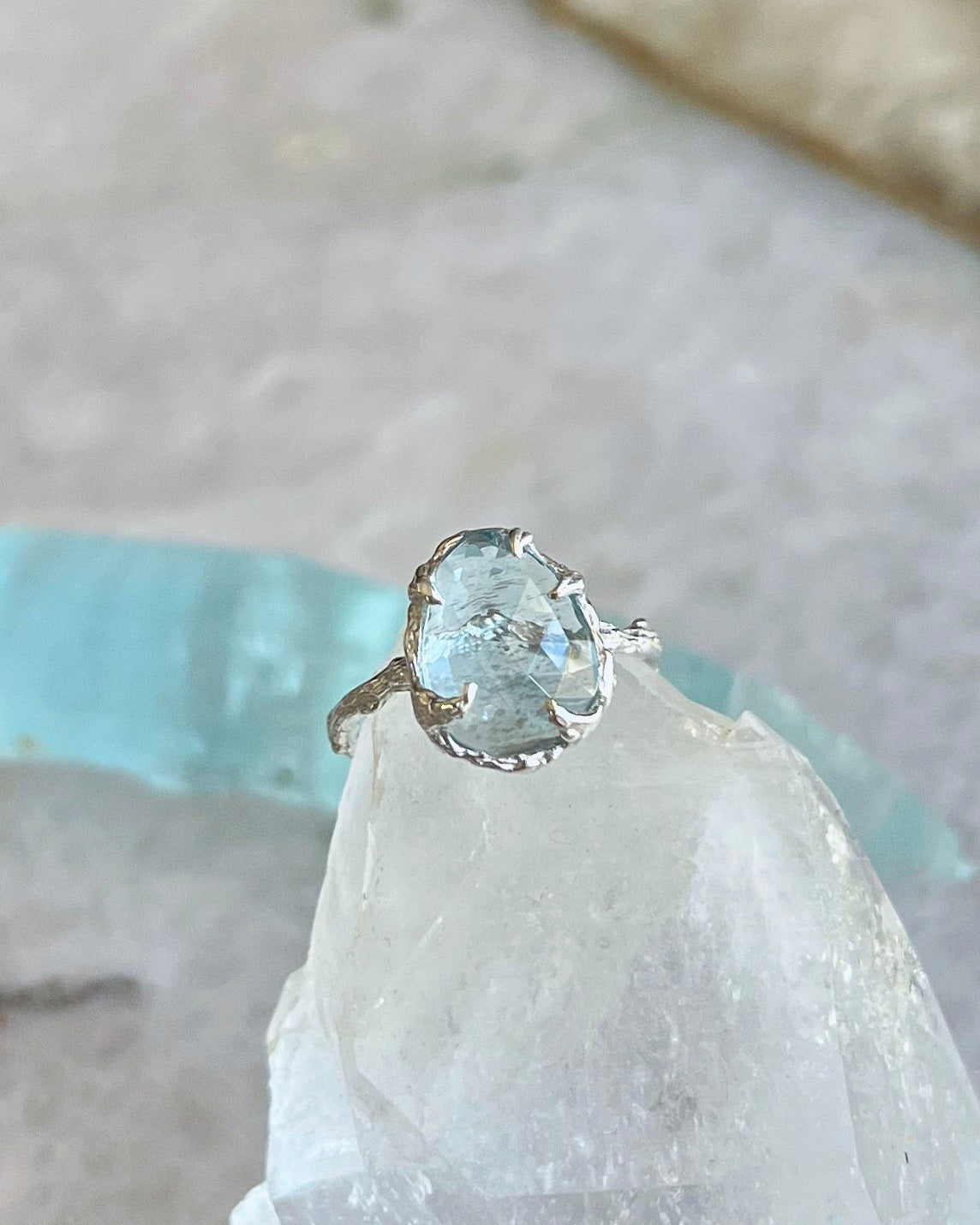 Sea Water Ring ⋄  Aquamarine ⋄ size 6