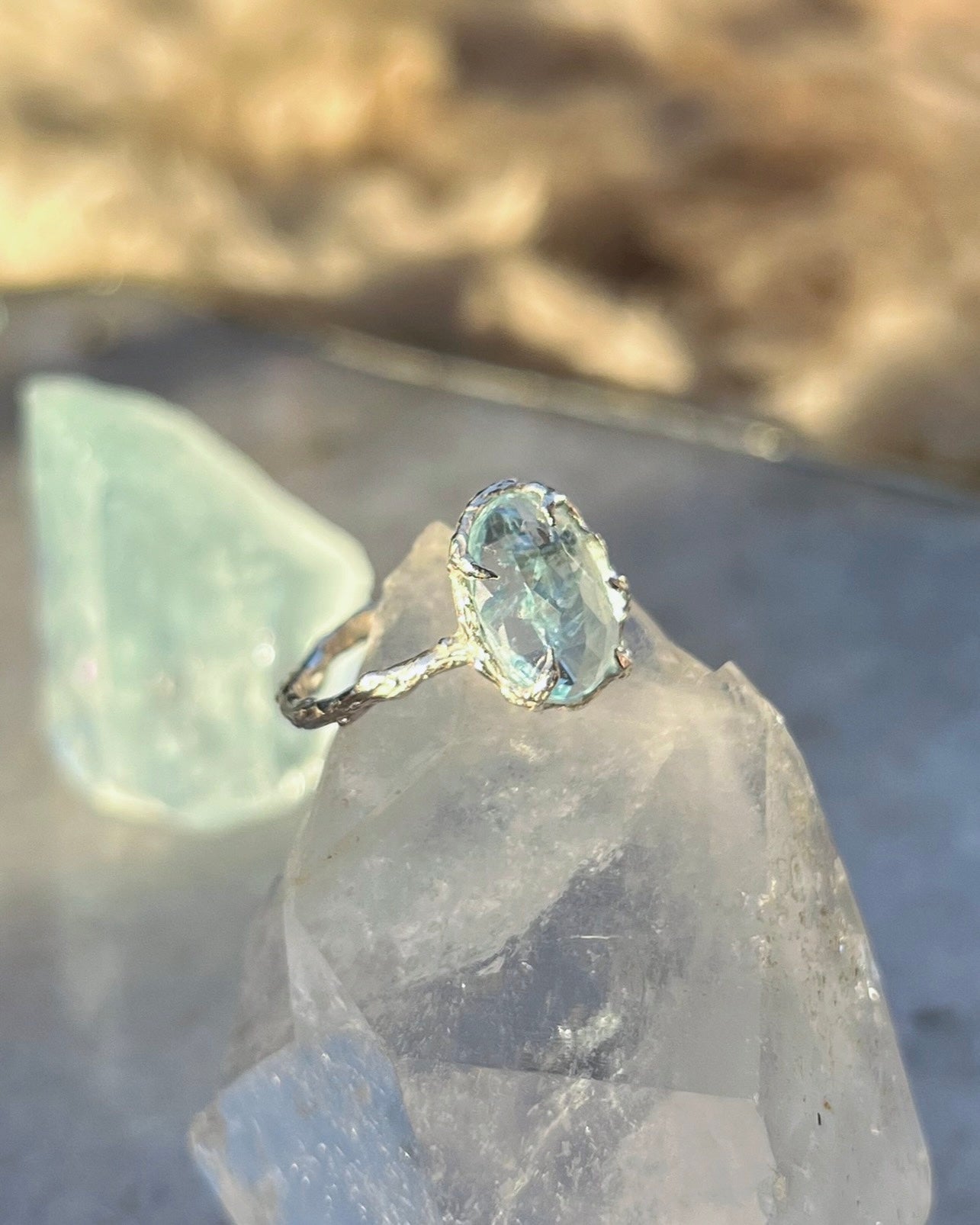 Sea Water Ring ⋄  Aquamarine ⋄ size 7