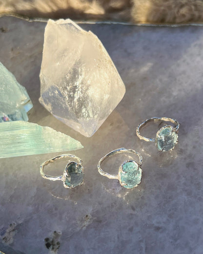 Sea Water Ring ⋄  Aquamarine ⋄ size 6