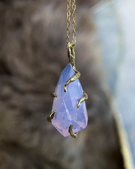 Healing Crystal Pendant ⋄ Lavender Moon Quartz