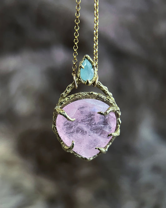 Heart Portal Amulet ⋄ Morganite & Paraíba Tourmaline