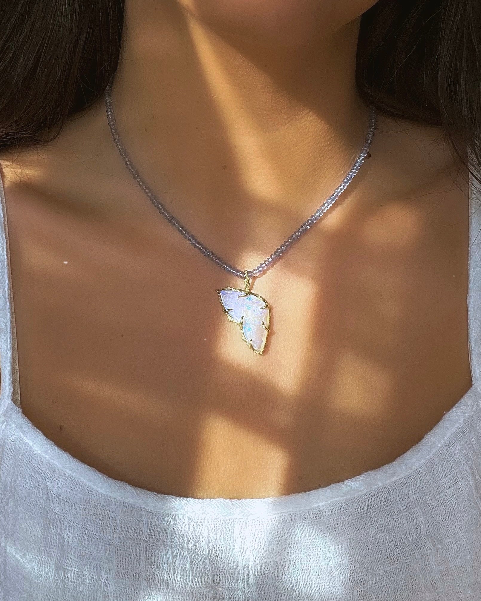 Wing of Luck ⋄ Australian Opal & Tanzanite