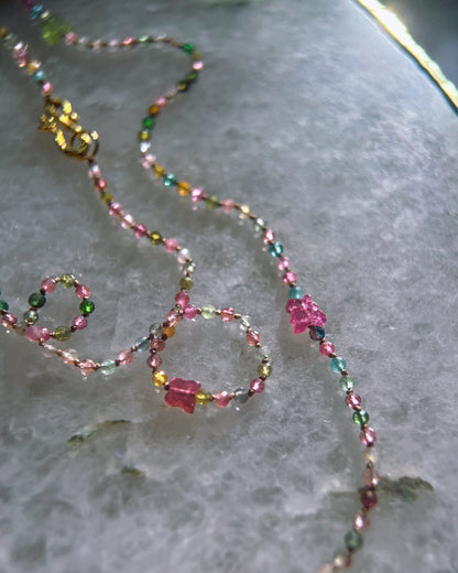 Butterfly Garden Dewdrops Necklace ⋄ Rainbow Tourmaline