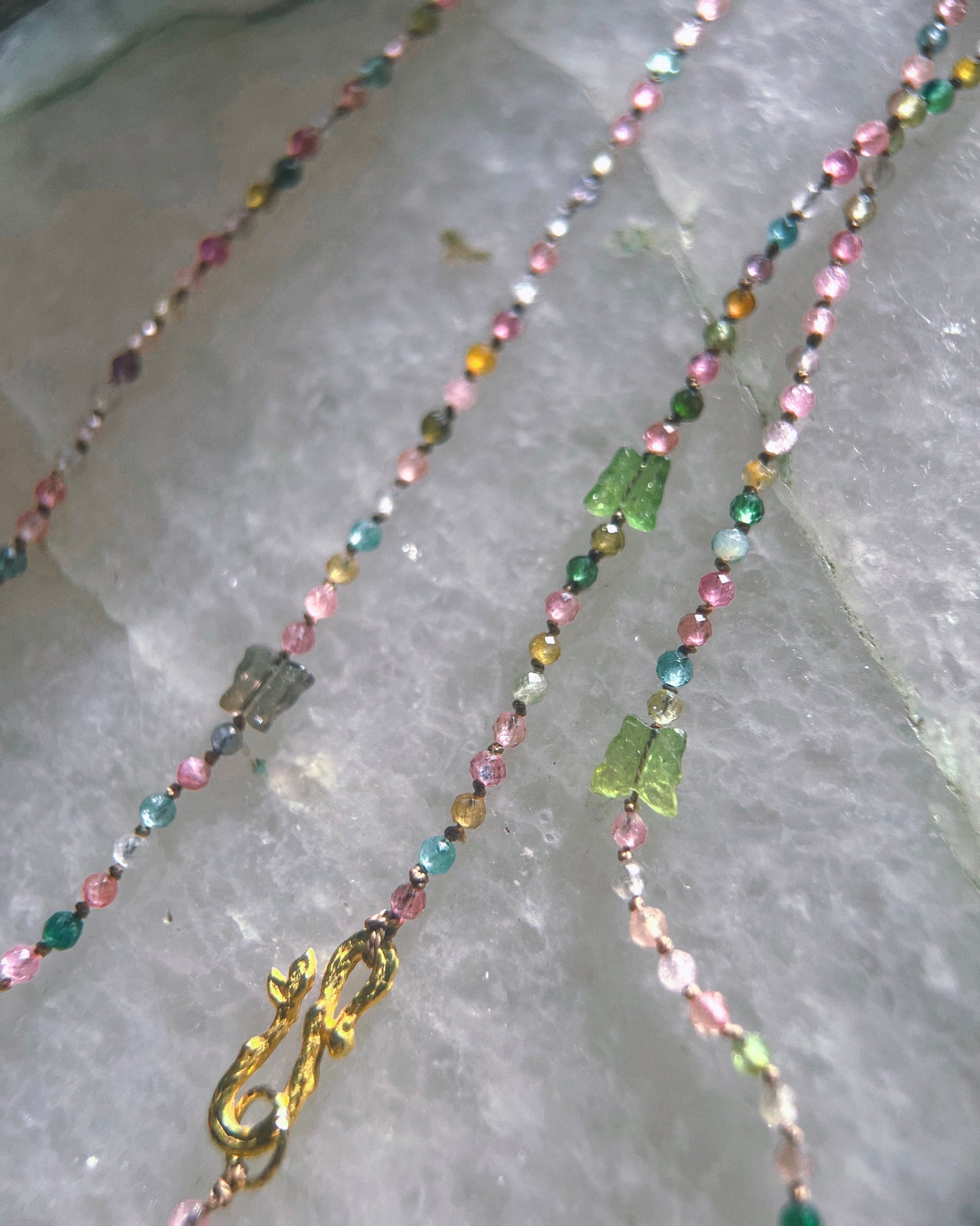 Butterfly Garden Dewdrops Necklace ⋄ Rainbow Tourmaline