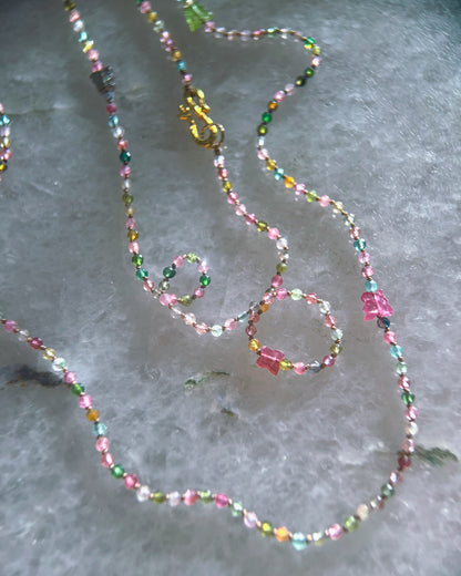 Butterfly Garden Dewdrops Necklace ⋄ Rainbow Tourmaline