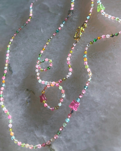 Butterfly Garden Dewdrops Necklace ⋄ Rainbow Tourmaline
