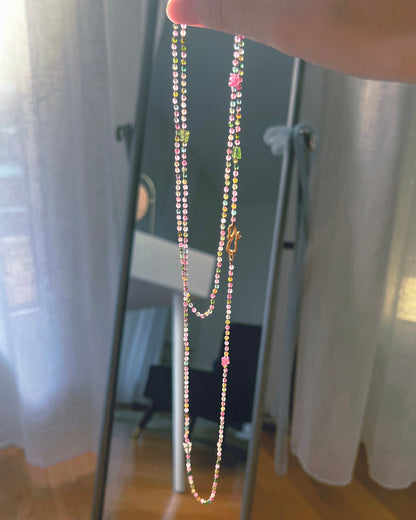 Butterfly Garden Dewdrops Necklace ⋄ Rainbow Tourmaline