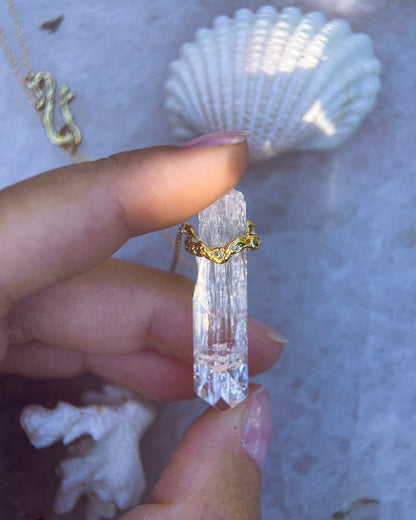 Healing Crystal Pendant ⋄ Danburite ⋄ Gold Vermeil