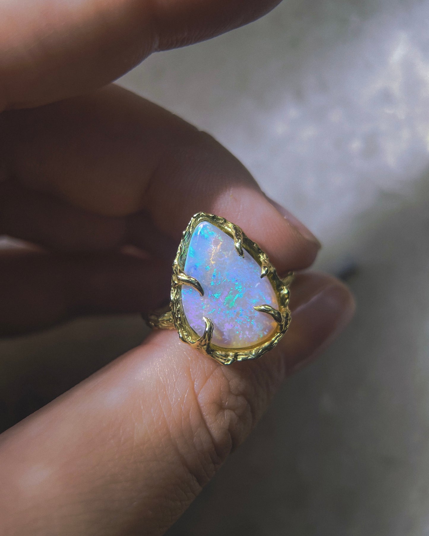 Lilac Rain Ring ⋄ Australian Opal