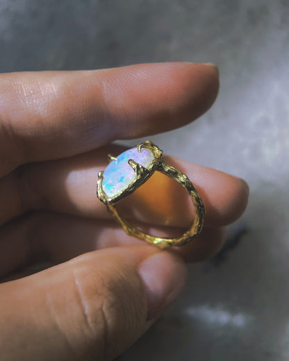 Lilac Rain Ring ⋄ Australian Opal