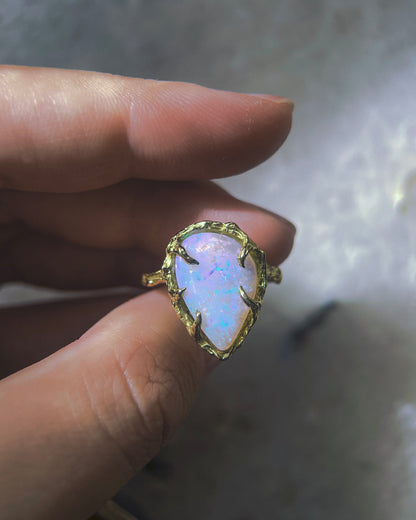 Lilac Rain Ring ⋄ Australian Opal