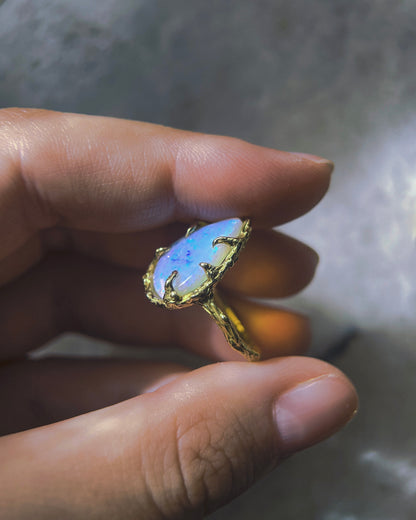 Lilac Rain Ring ⋄ Australian Opal