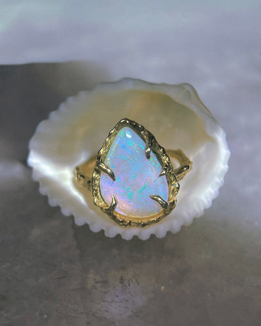 Lilac Rain Ring ⋄ Australian Opal