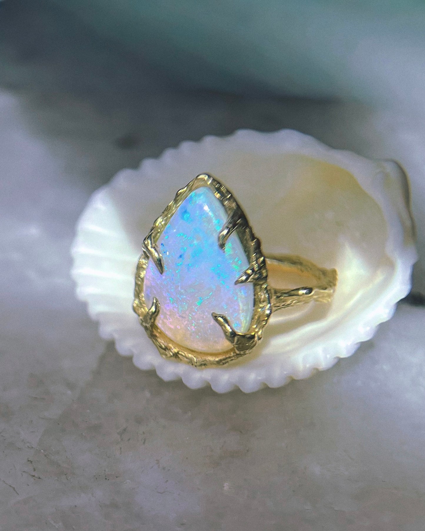 Lilac Rain Ring ⋄ Australian Opal
