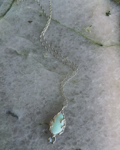 Unicorn Tear Necklace ⋄ Australian Opal & Labradorite