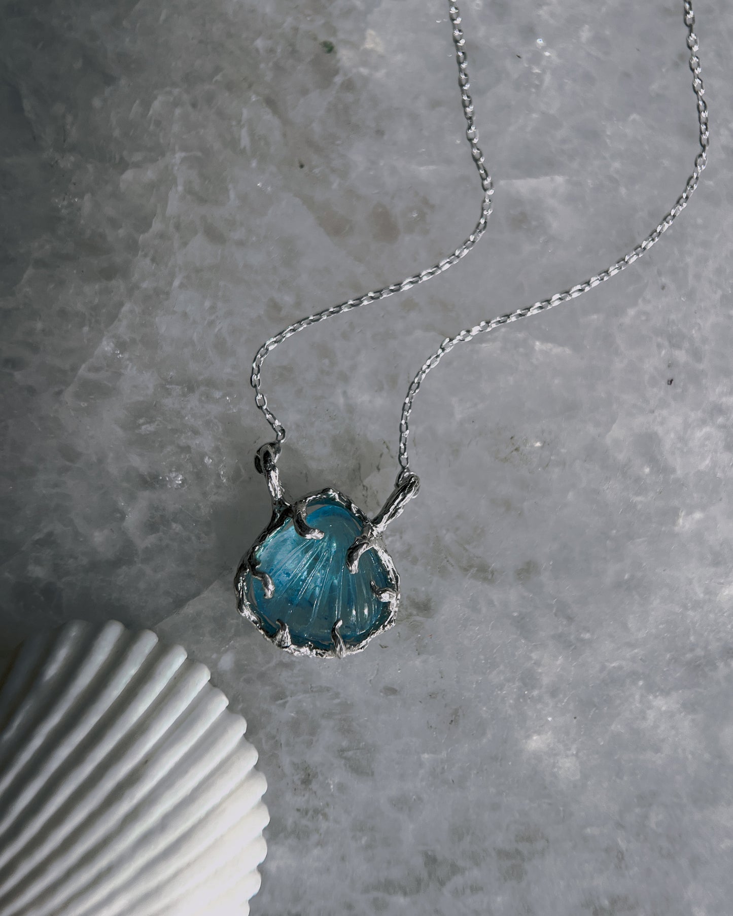Seafoam Cove Treasure Necklace ⋄ Aquamarine